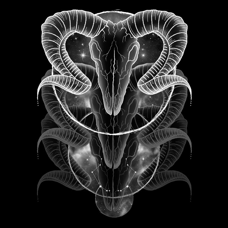 Aries - Widder Totenkopf Sternzeichen