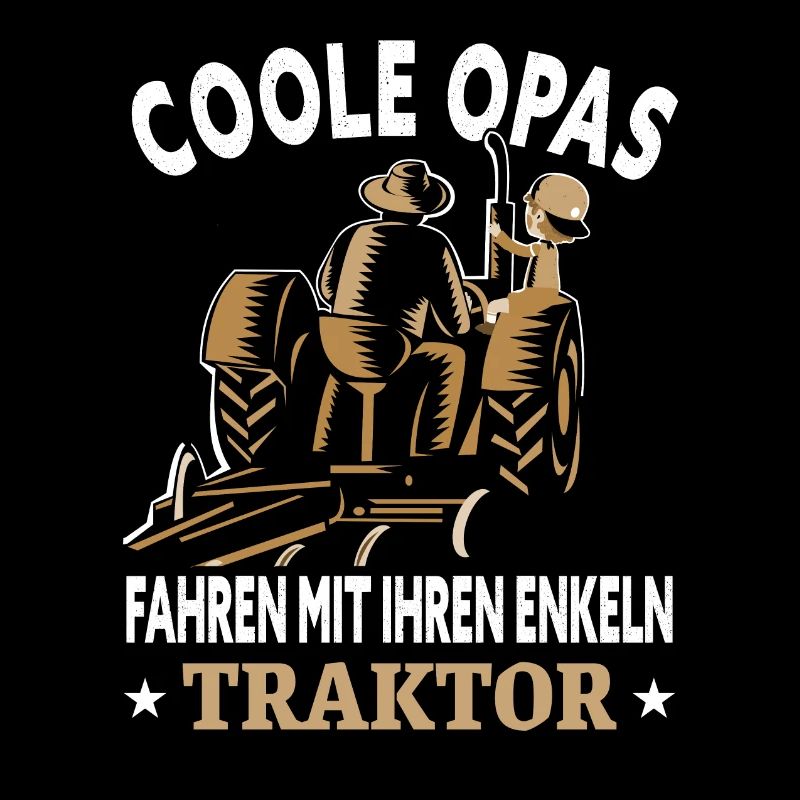 Opa und Enkel mit Traktor