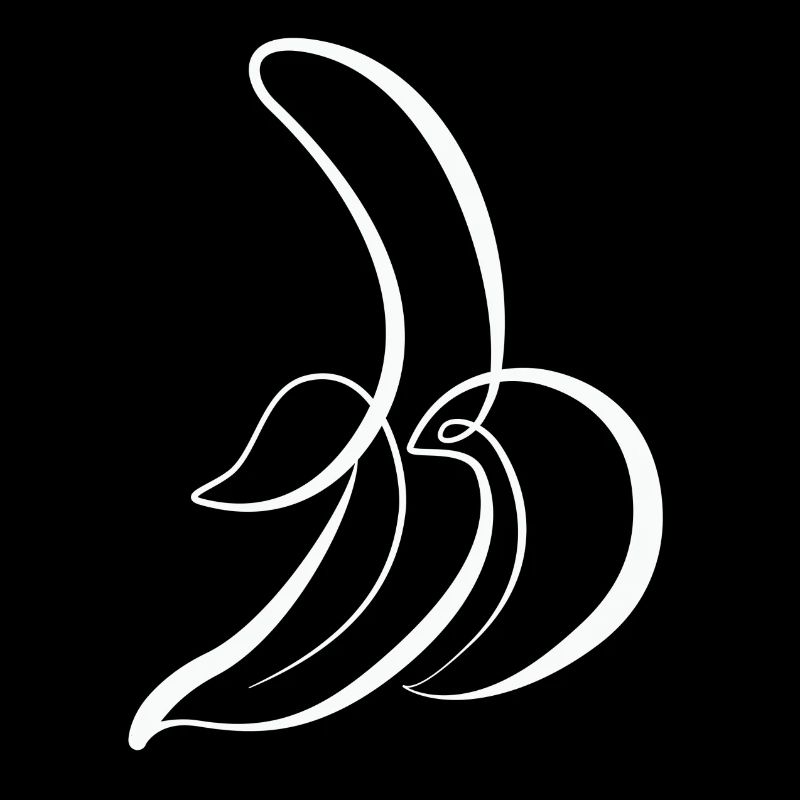 Coole Banane in weiß