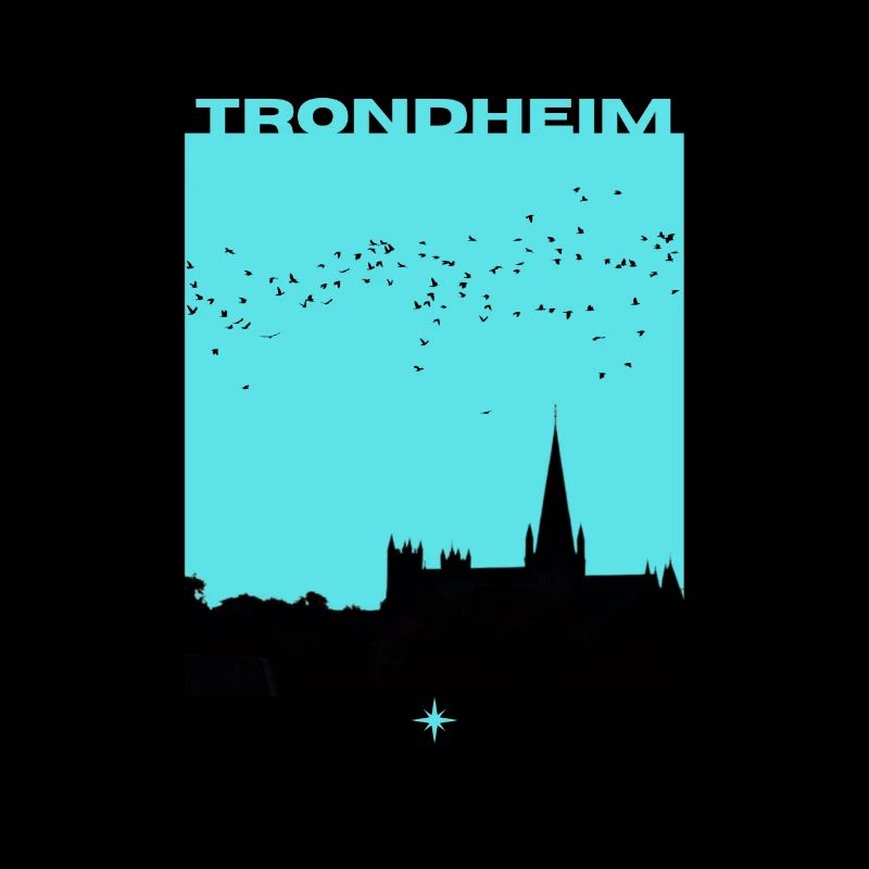 Trondheim Nidaros Cathedral Silhouette