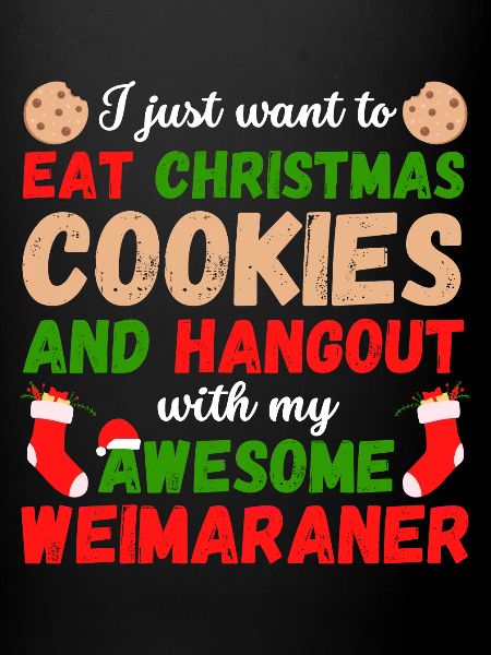 Biscuits Weimaraner de Noël
