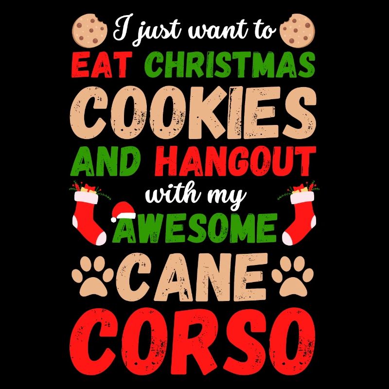 Christmas Cane Corso Cookies