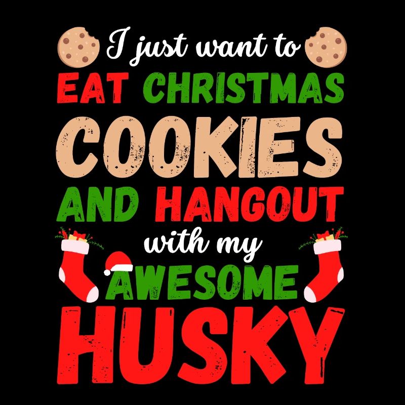 Christmas Husky Cookies
