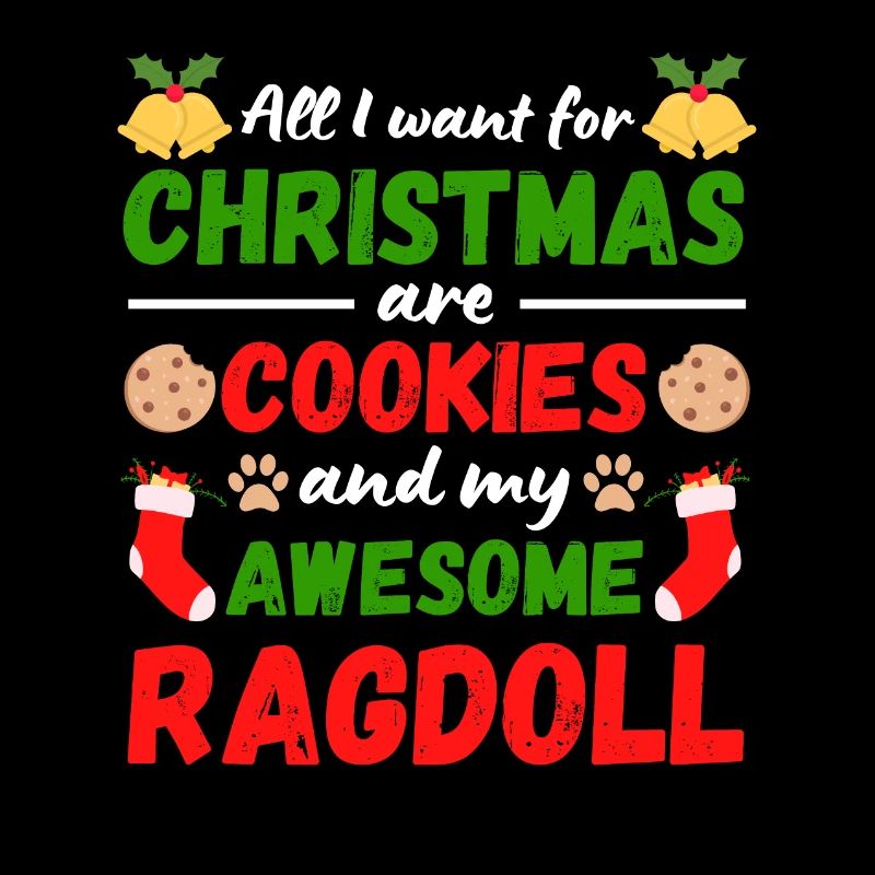 Christmas Ragdoll Cat Cookies