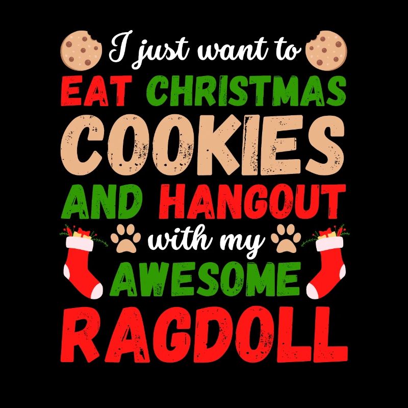 Christmas Ragdoll Cat Cookies