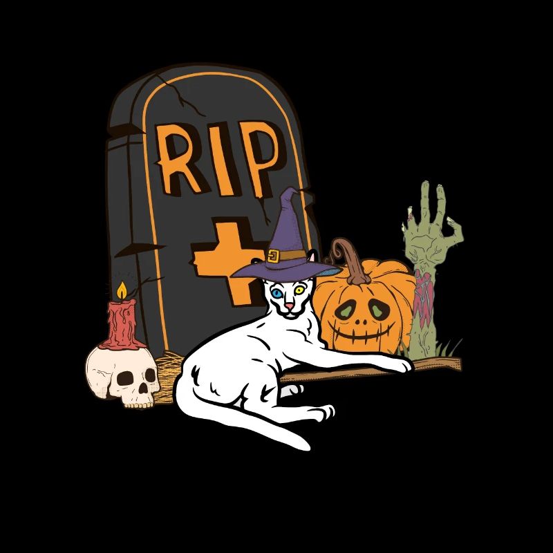 Mignon et effrayant Khao Manee chat d’Halloween