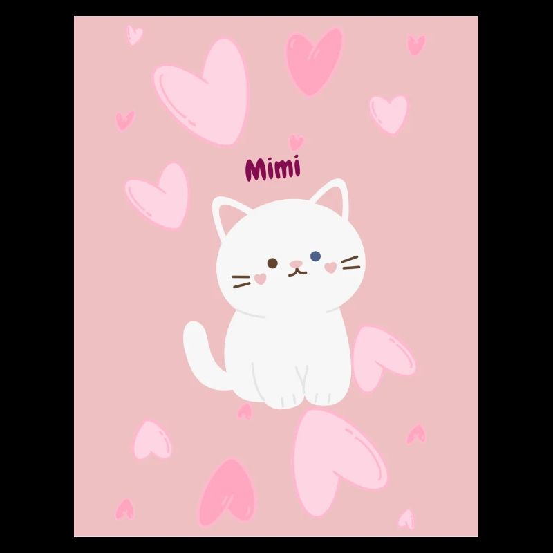 Pink Cute Cat Mimi