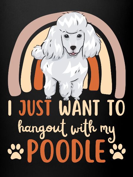 Doux caniche amoureux Kawaii