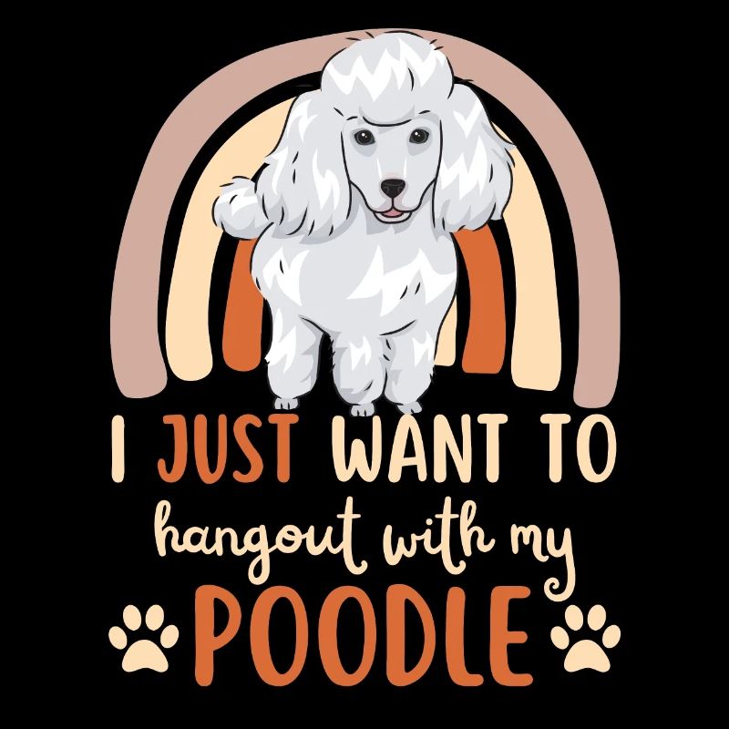 Doux caniche amoureux Kawaii