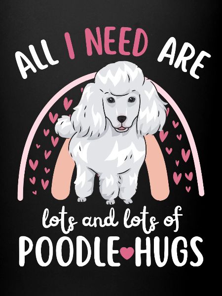 Doux caniche amoureux Kawaii
