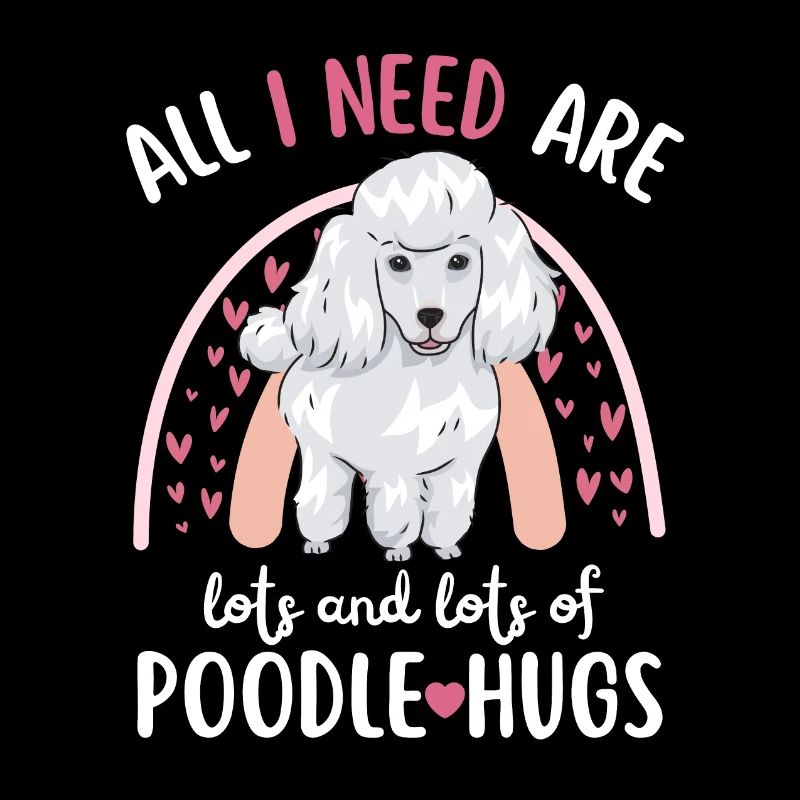 Doux caniche amoureux Kawaii