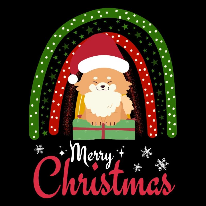 Christmas Sweet Dwarf Spitz Lover Kawaii