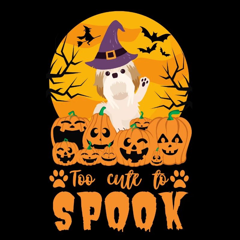 Chien d’Halloween Shih Tzu mignon et effrayant