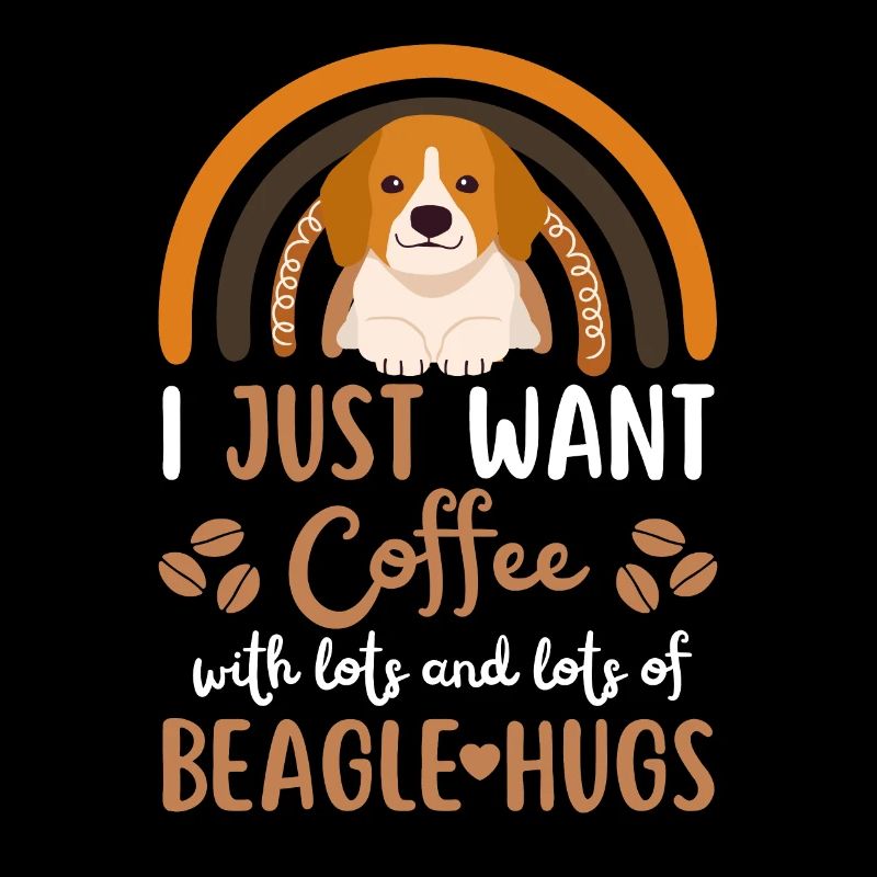 Mignon beagle café chien café kawaii
