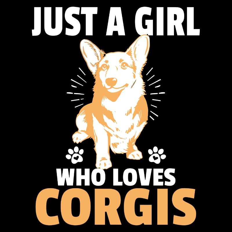 Nur ein Mädchen das Corgis liebt