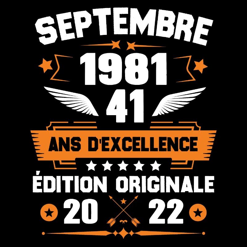 Septembre 1981 Idée cadeau d'anniversaire 41 ans
