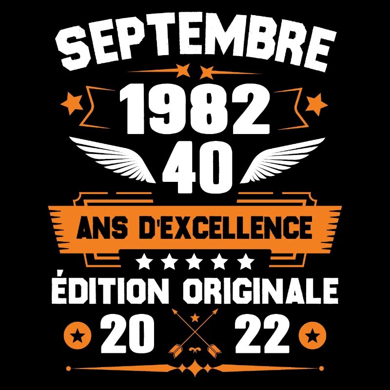 Septembre 1982 Idée cadeau d'anniversaire 40 ans
