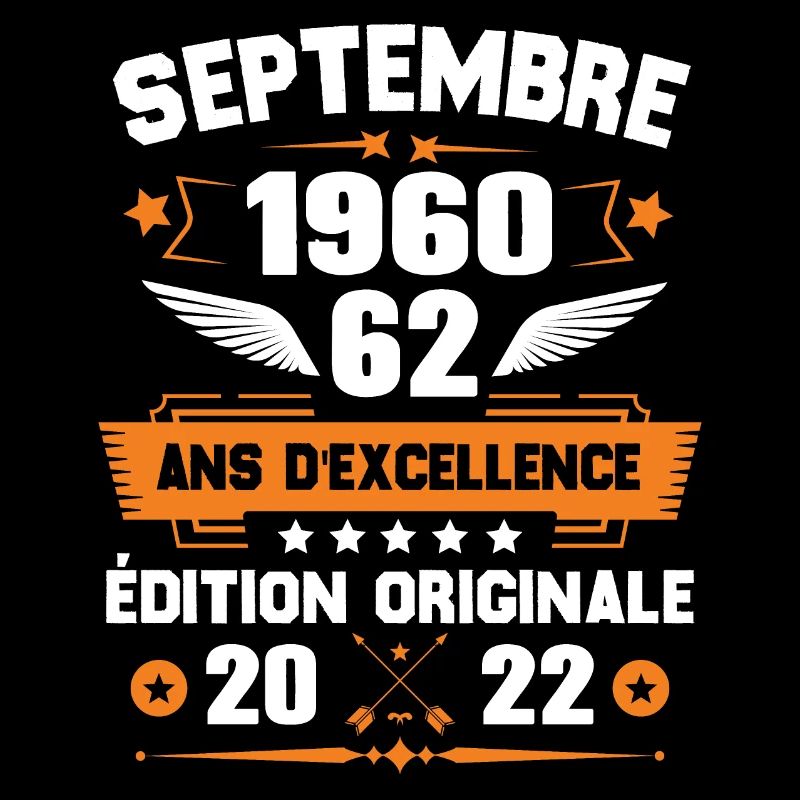 Septembre 1960 Idée cadeau d'anniversaire 62 ans