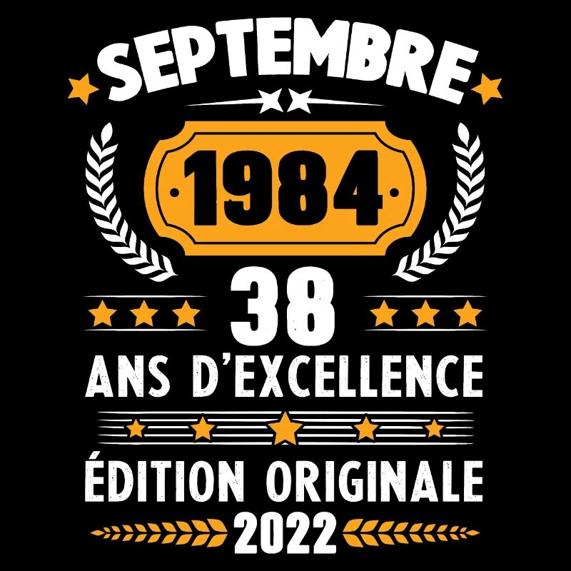 Cadeau D'anniversaire Rétro 38 Ans Septembre 1984