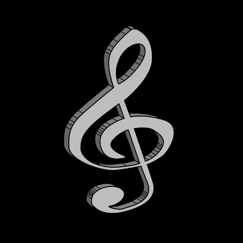 Clef aiguë en 3D
