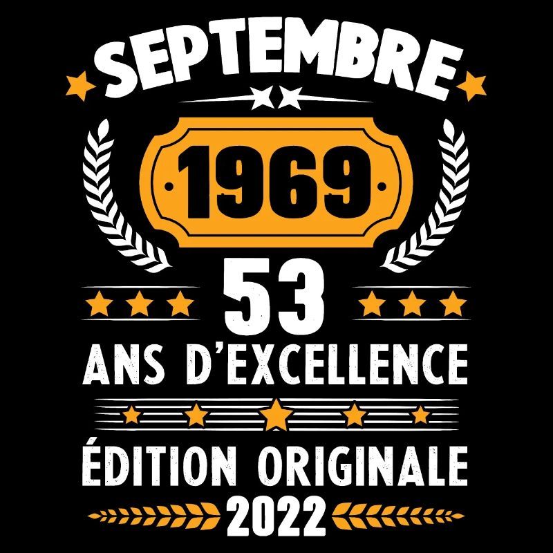 Cadeau D'anniversaire Rétro 53 Ans Septembre 1969