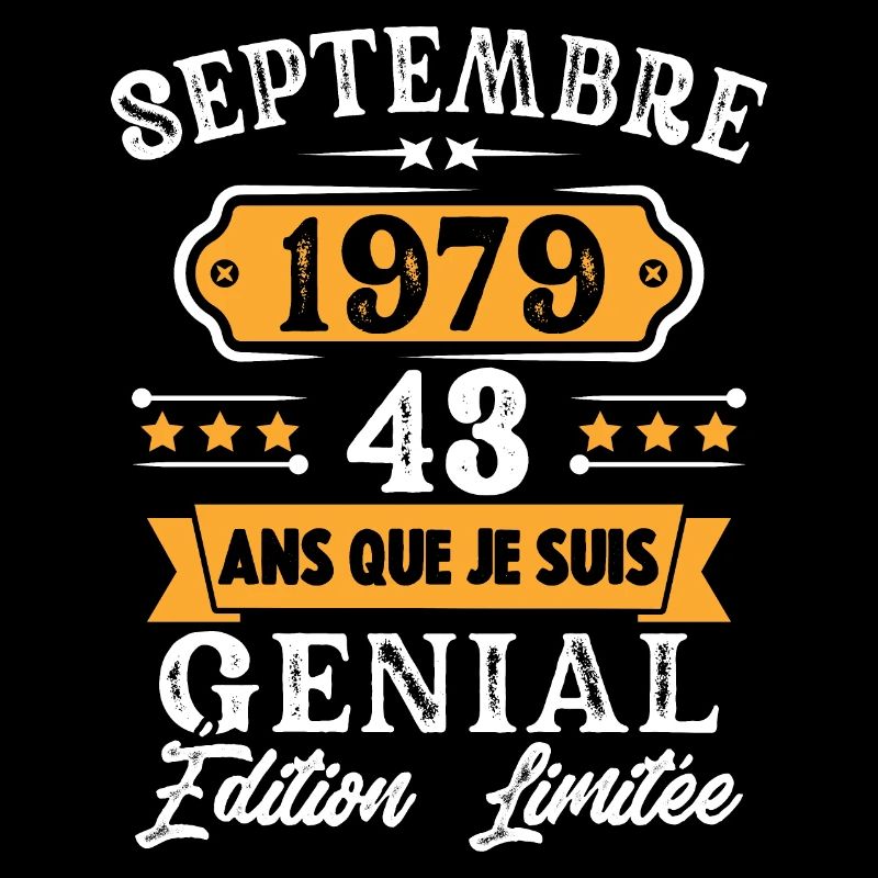 Cadeau D'anniversaire 43 Ans Septembre 1979 Rétro
