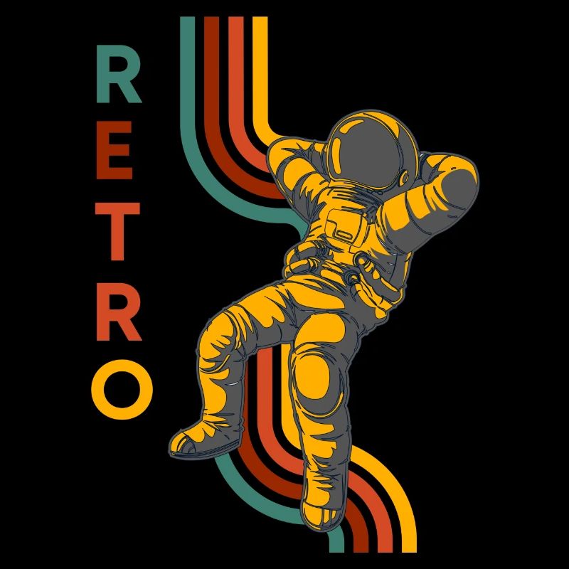 Astronaute au design rétro