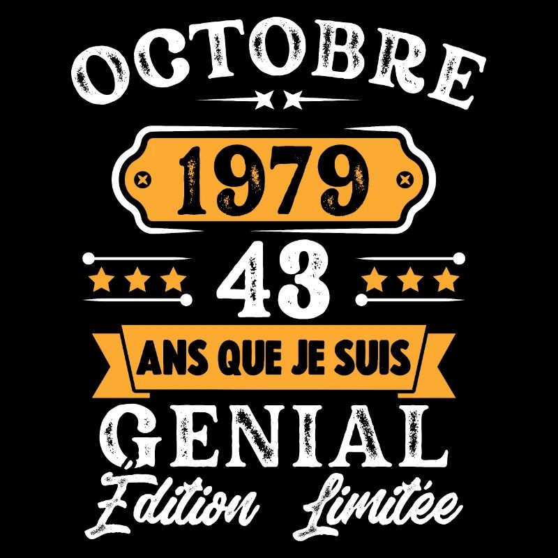 Cadeau D'anniversaire 43 Ans Octobre 1979 Rétro