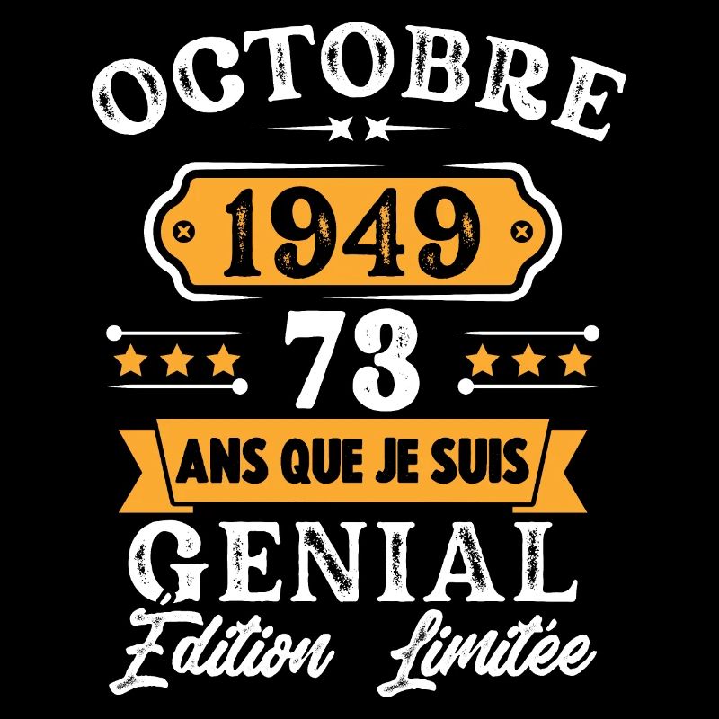 Cadeau D'anniversaire 73 Ans Octobre 1949 Rétro