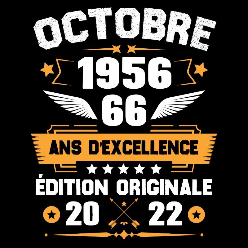 Octobre 1956 Idée Cadeau D'anniversaire 66 Ans