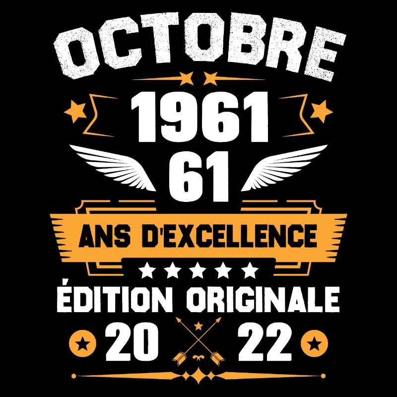 Octobre 1961 Idée Cadeau D'anniversaire 61 Ans