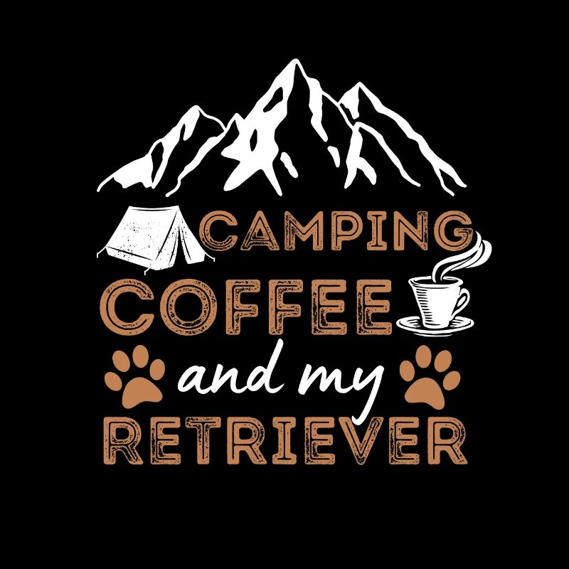 Retriever Coffee Camping Dog Cafe