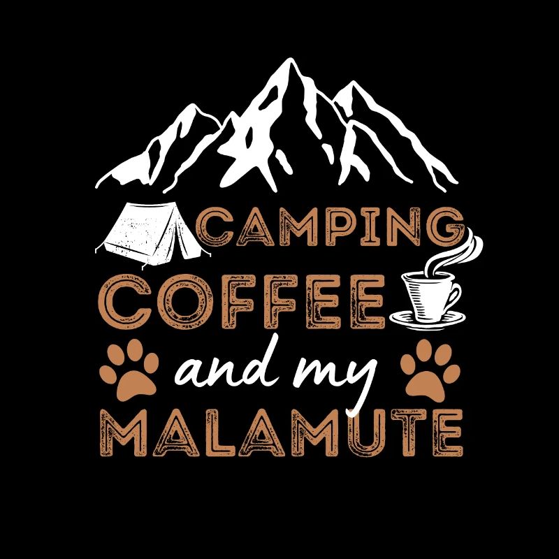 Malamute Kaffee Camping Hund Cafe