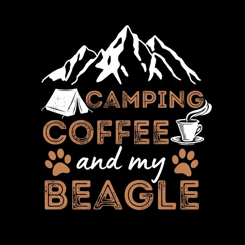 Beagle Kaffee Camping Hund Cafe