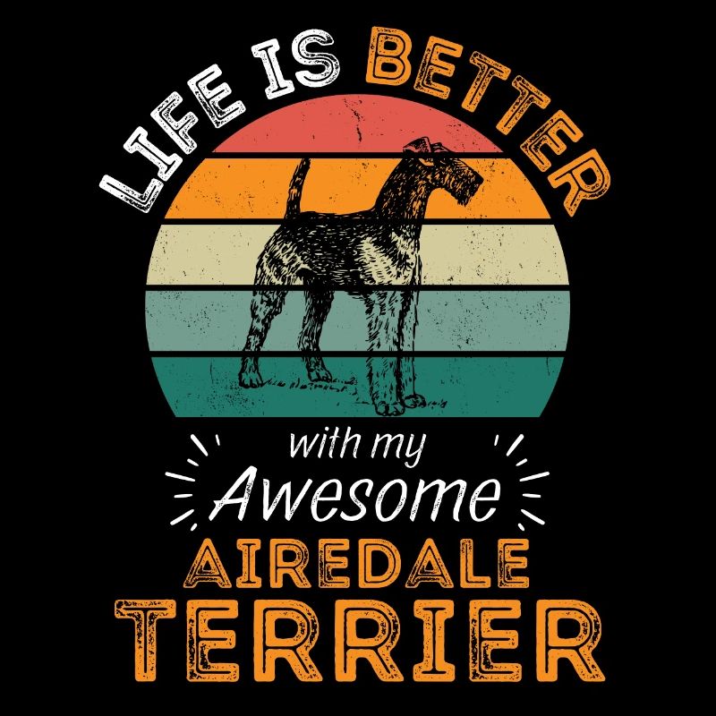 Airedale Terrier Rétro Vintage