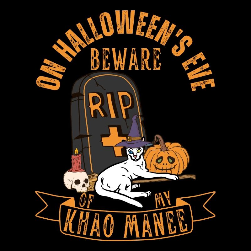 Mignon et effrayant Khao Manee chat d’Halloween