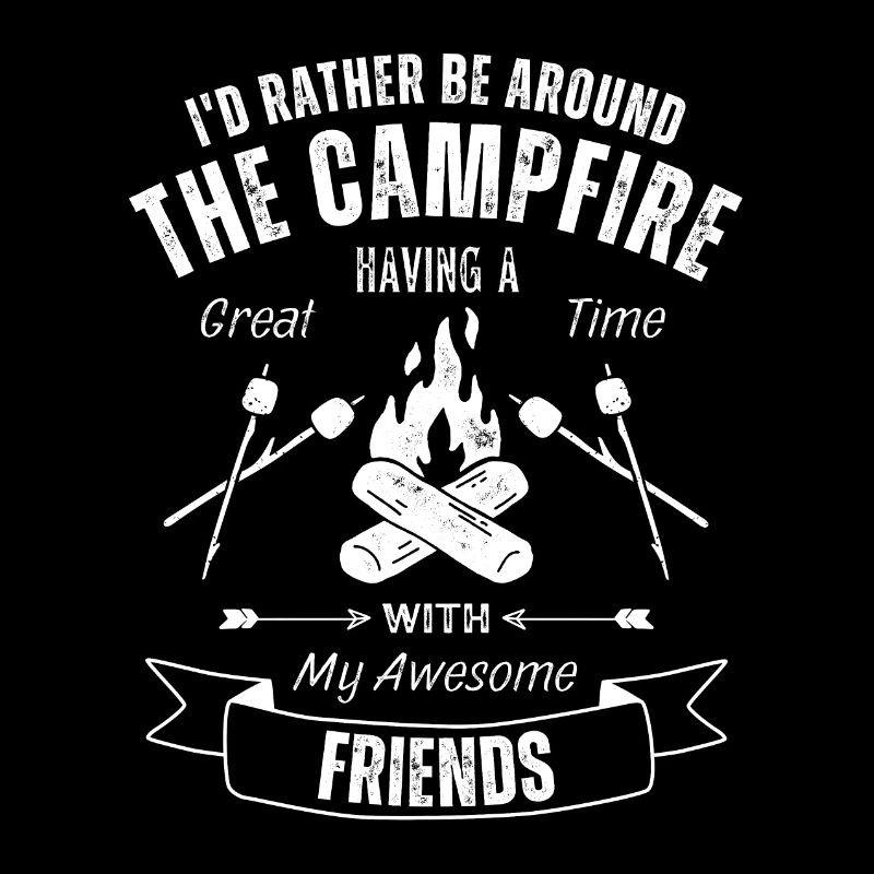 Camping Lagerfeuer mit Freunden