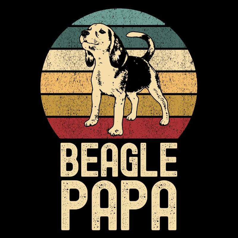 Beagle Papa Hund Retro Vintage