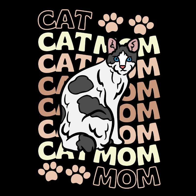 Süße Japanese Bobtail Katze Mama