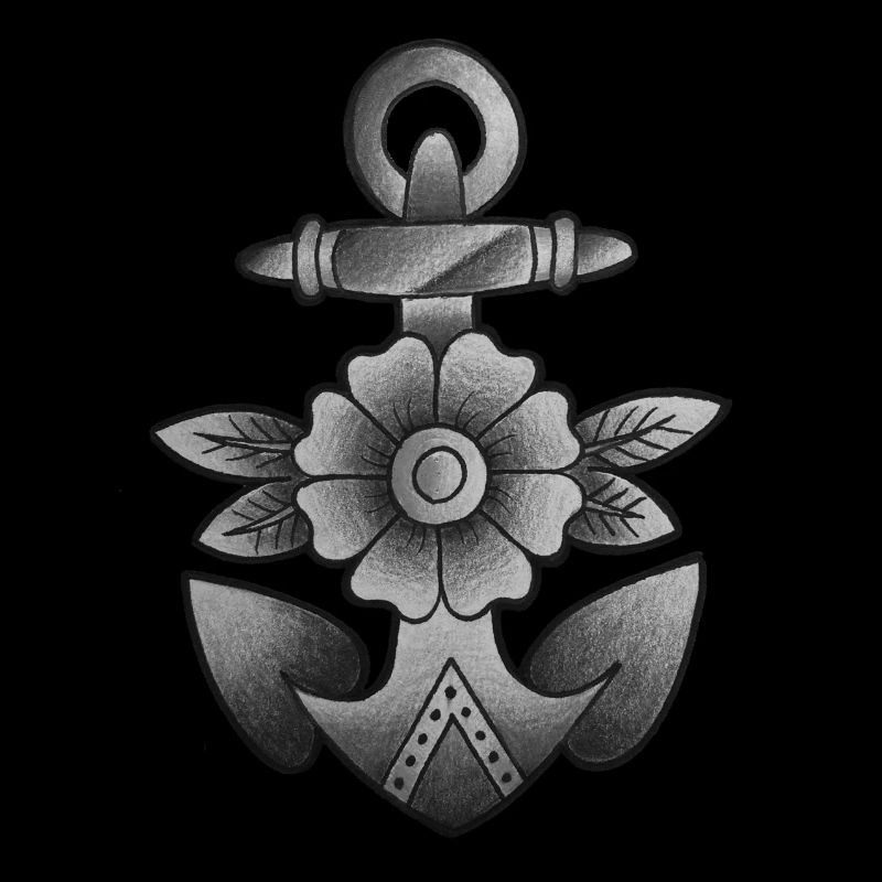 Ancre de tatouage traditionnelle