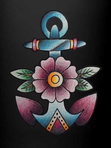 Ancre de tatouage traditionnelle