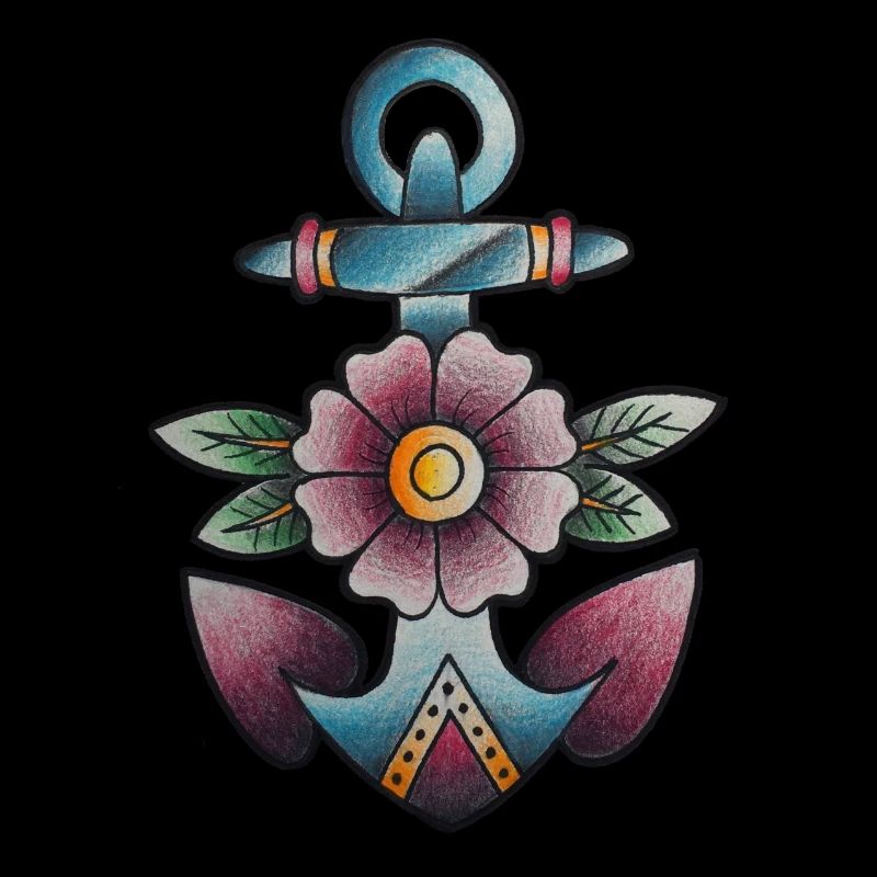 Ancre de tatouage traditionnelle