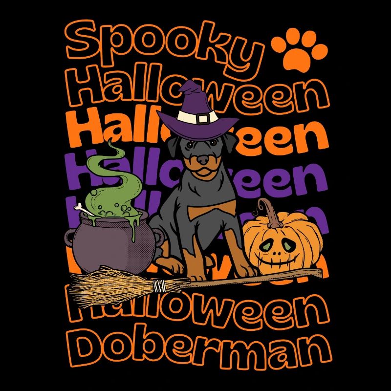 Doberman Halloween Dog Spooky Halloween Doberman