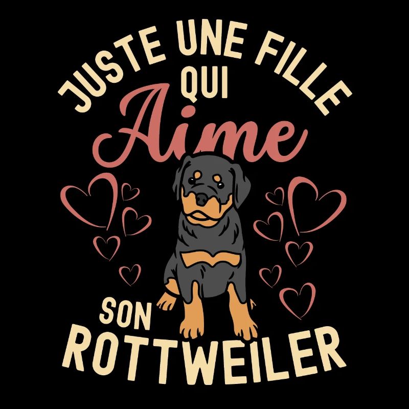 Amant de rottweiler mignon kawaii