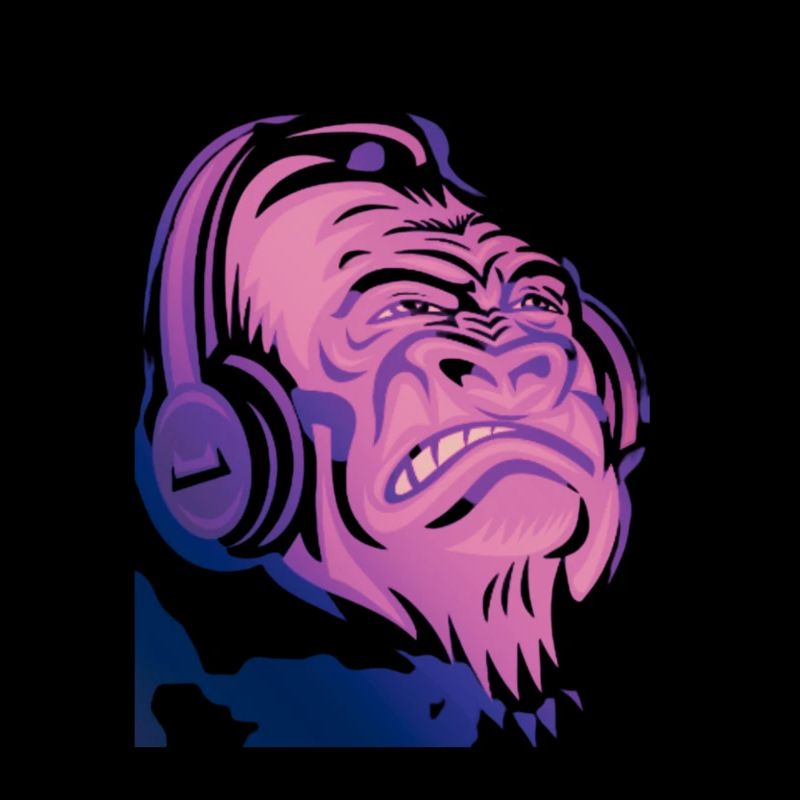 Music Monkey Red-Blue