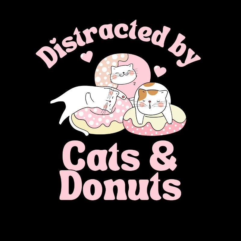 Donut cat kawaii chats mignons avec beignets