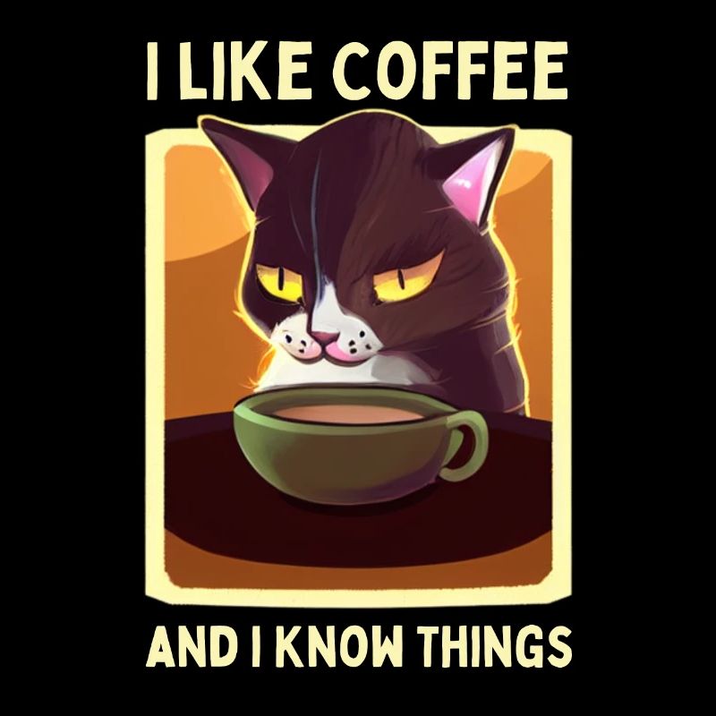 Kaffee Katze lustiger Spruch Müde Katze Kaffee