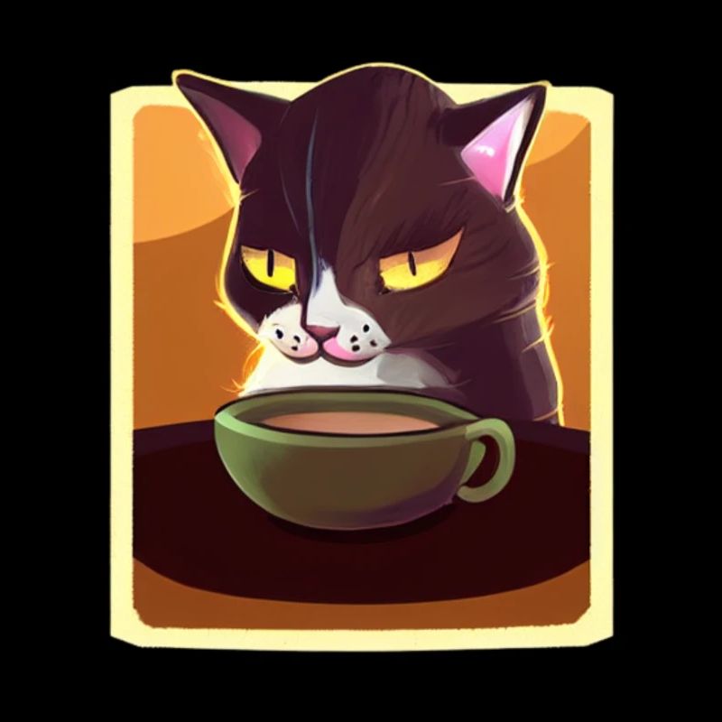 Café Chat Fatigué Café