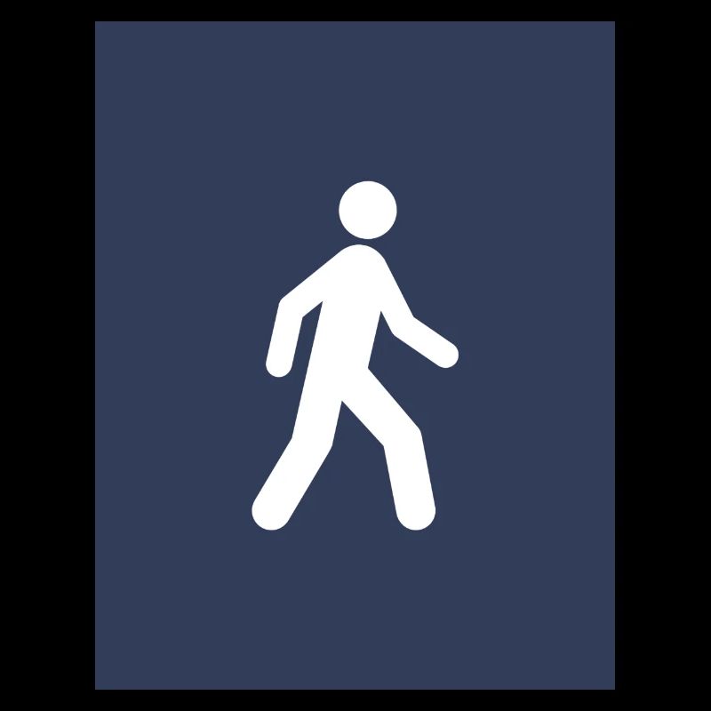 Walking traffic light pedestrian man design