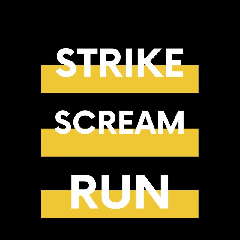Strike - Scream Run The Office WIth meme